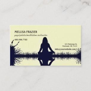 Carte De Visite Affaires/instructeur de méditation de Pilates de