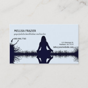 Carte De Visite Affaires/instructeur de méditation de Pilates de