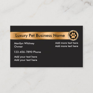 Carte De Visite Affaires ou service chiques d'animal familier