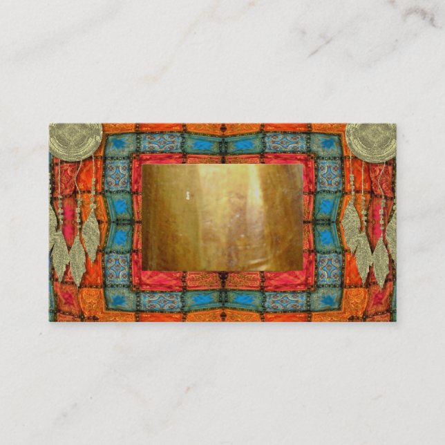 Carte De Visite Affaires psychiques gitanes d'astrologie de plume (Devant)