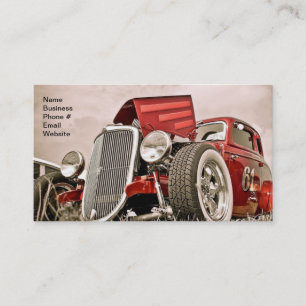 Carte De Visite Affaires rouges de la voiture du collecteur