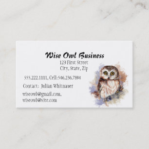 Carte De Visite Affaires sages de coutume de logo d'oiseau