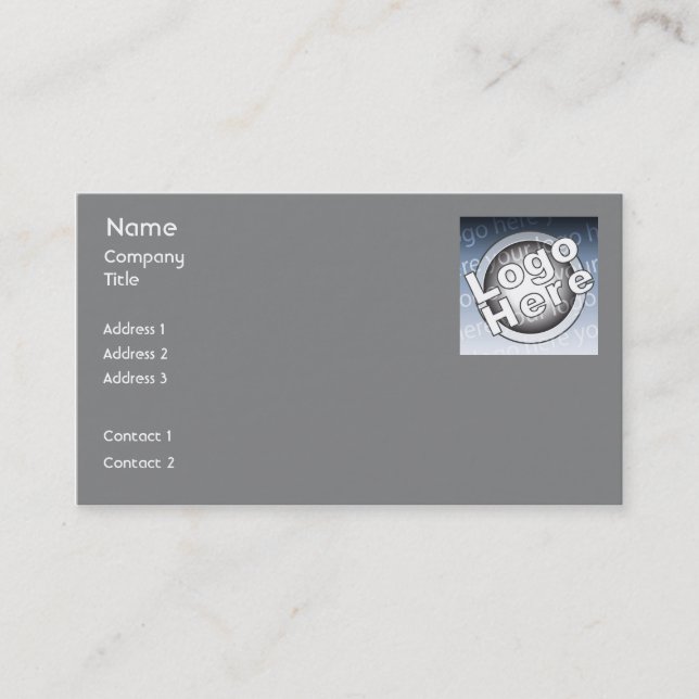 Carte De Visite Affaires simples gris-foncé (Devant)