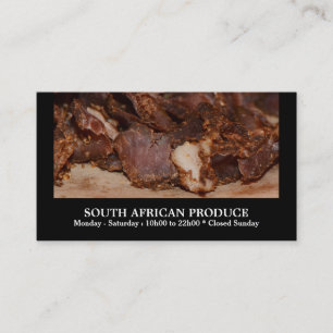 Carte De Visite Affaires sud-africaines de biltong