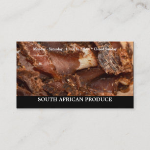 Carte De Visite Affaires sud-africaines de jerkey de biltong
