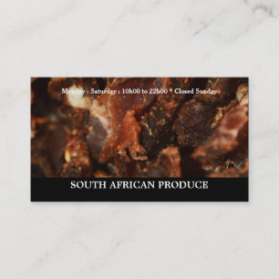 Carte De Visite Affaires sud-africaines de jerkey de biltong