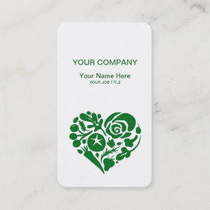 Carte De Visite Affaires végétaliennes de coeur de fruits et