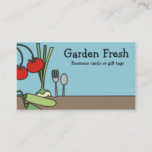 Carte De Visite affaires végétaliennes de cuisine de légumes frais