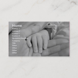 Carte de visite affectueux de Childcare de mains