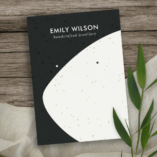 CARTE DE VISITE AFFICHAGE D'APPROVISIONNEMENT CÉRAMIQUE EN NOIR ET