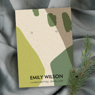 CARTE DE VISITE AFFICHAGE D'ART VERT LIME ABSTRAIT MODERNE