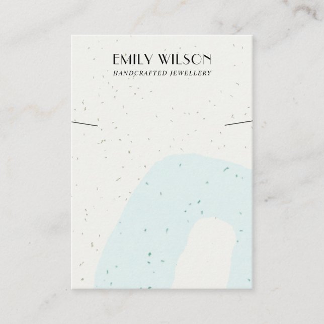 CARTE DE VISITE AFFICHAGE DE BRACELET DE COULEUR BLEU ABSTRAIT (Devant)