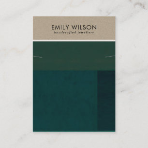 CARTE DE VISITE AFFICHAGE DE BRACELET DE COULEUR VERT KRAFT