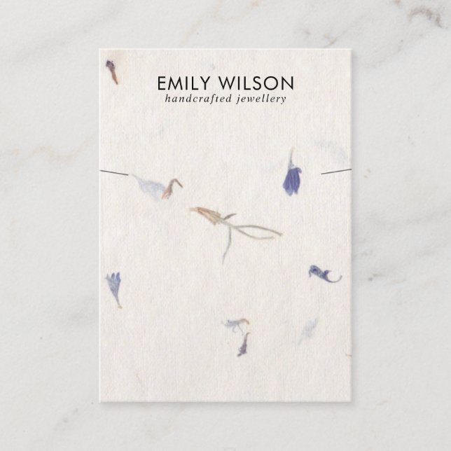 CARTE DE VISITE AFFICHAGE DE BRACELET DE PAPIER À LA MAIN (Devant)