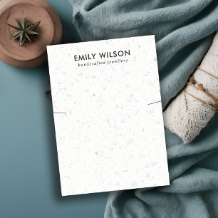 CARTE DE VISITE AFFICHAGE DE BRACELET EN LAVE COULEUR BLANC CHIC