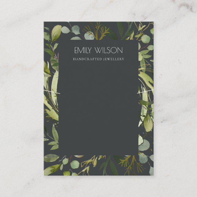 CARTE DE VISITE AFFICHAGE DE LA LACE DE COCHETTE EN VERT NOIR (Devant)