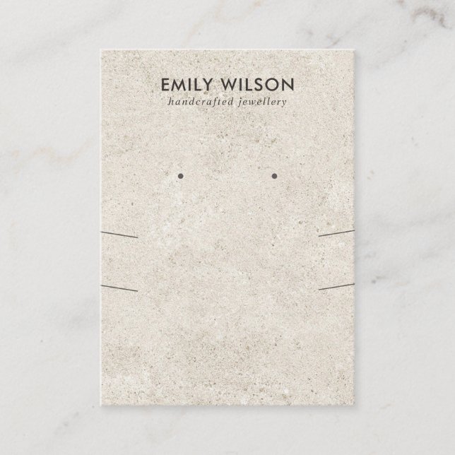 CARTE DE VISITE AFFICHAGE DE L'ÉCRAN DE LONGUE LONGUEUR DU STUCCO  (Devant)