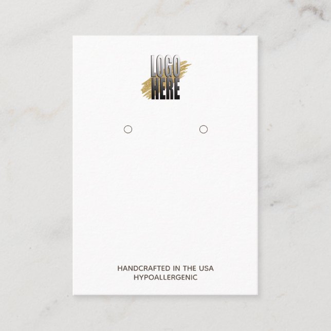 Carte De Visite Affichage de l'oreille Ajouter logo Social Media B (Devant)