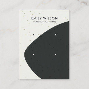 CARTE DE VISITE AFFICHAGE D'ÉTIQUETAGE EN NOIR ET BLANC DE LA VAGU