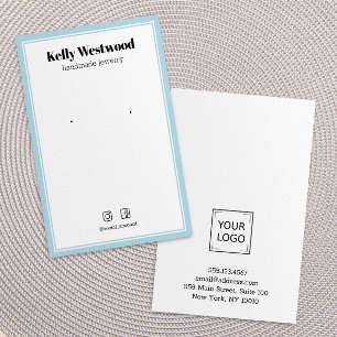 CARTE DE VISITE AFFICHAGE LOGO SOCIAL ICÔNE DE LA FRONTIÈRE BLEU C