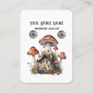 Carte De Visite Affichage personnalisé des bijoux de champignons B