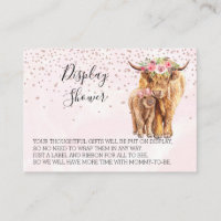 Afficher Baby shower douche Highland Cow Rose Calf