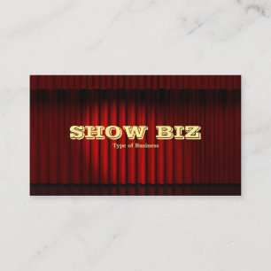 Carte De Visite Afficher le rouge du biz - Texte jaune pâle