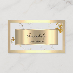 Carte De Visite Affiliation Marketing Consulting Gold en marbre en