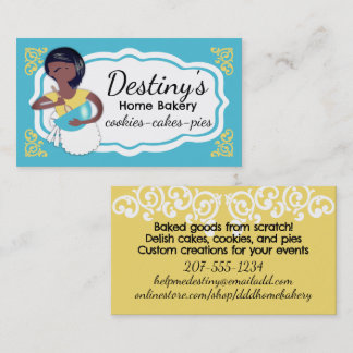 Carte De Visite African American mixing bowl woman baking bakery