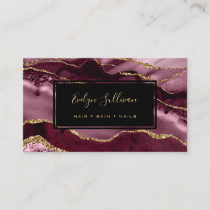 carte de visite agate bordeaux clair