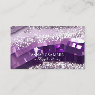 Carte De Visite *~* Agate Lavender Purple Gold Parties scintillant
