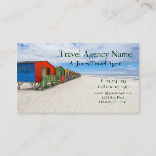 Carte De Visite Agence de Voyage Beach