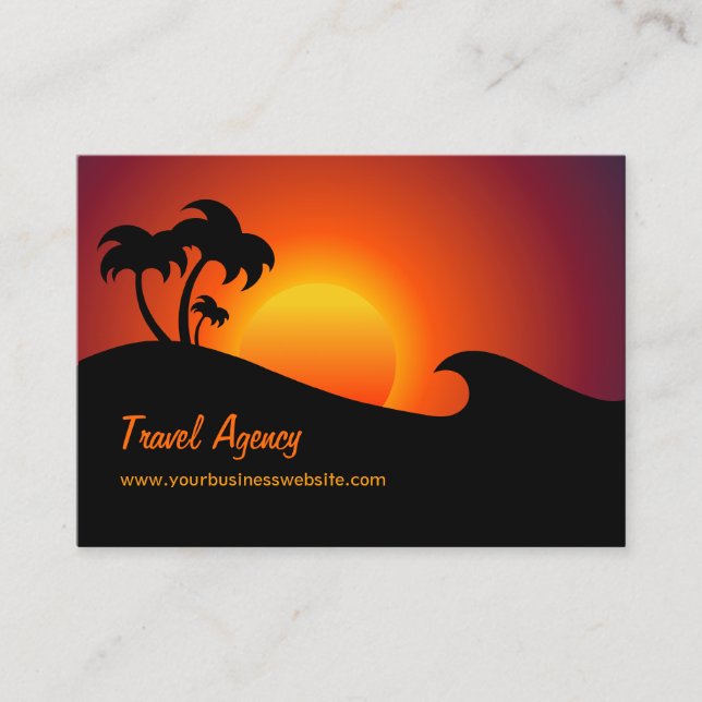 Carte De Visite Agence de Voyage Tropical Island (Devant)