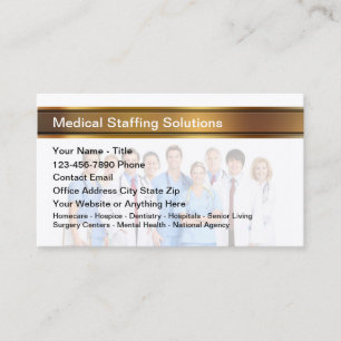Carte De Visite Agence Médicale de recrutement de personnel classi