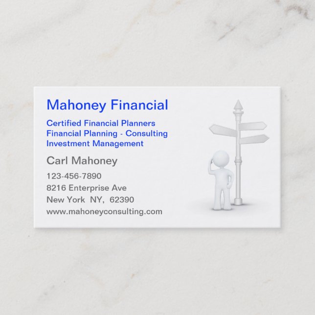 Carte De Visite Agent d'assurance-conseils financiers (Devant)