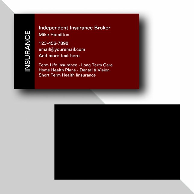 Carte De Visite Agent d'assurance indépendant (Créateur téléchargé)