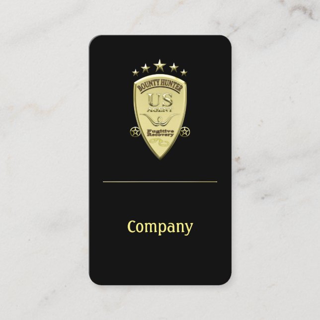 Carte De Visite Agent de chasseur de générosité (Devant)