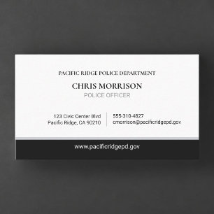 Carte de visite agent de police