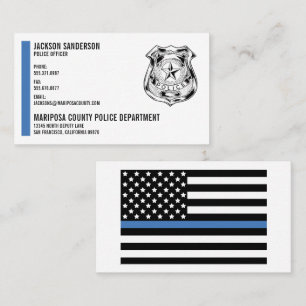 Carte De Visite Agent de police du Département de police