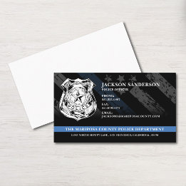 Carte De Visite Agent de police Logo personnalisé de la loi