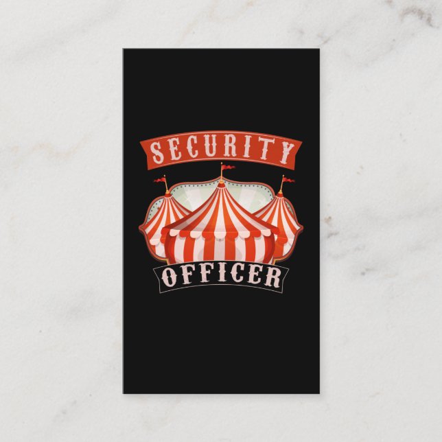 Carte De Visite Agent de sécurité drôle de cirque (Devant)