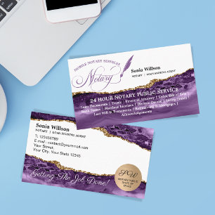 Carte De Visite Agent de signature de crédit et de notaire mobile