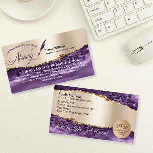 Carte De Visite Agent de signature de crédit et de notaire mobile