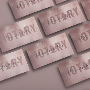 Carte De Visite Agent de signature de notaire mobile Rose Gold