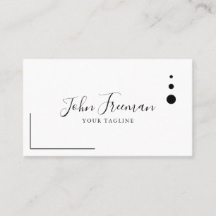 Carte De Visite Agent de signature de prêt notaire à script noir