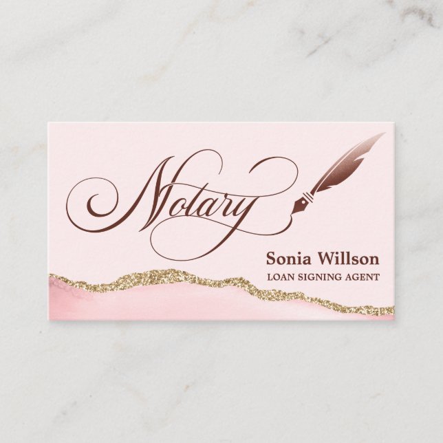 Carte De Visite Agent de signature de prêt notaire Code QR moderne (Devant)