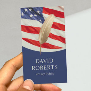 Carte De Visite Agent de signature de prêt notaire Gold Quill Pen