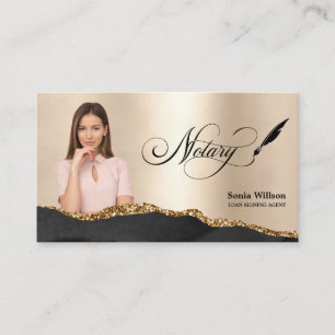Carte De Visite Agent de signature de prêt notaire Insertion moder