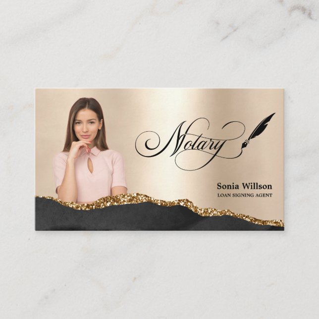 Carte De Visite Agent de signature de prêt notaire Insertion moder (Devant)