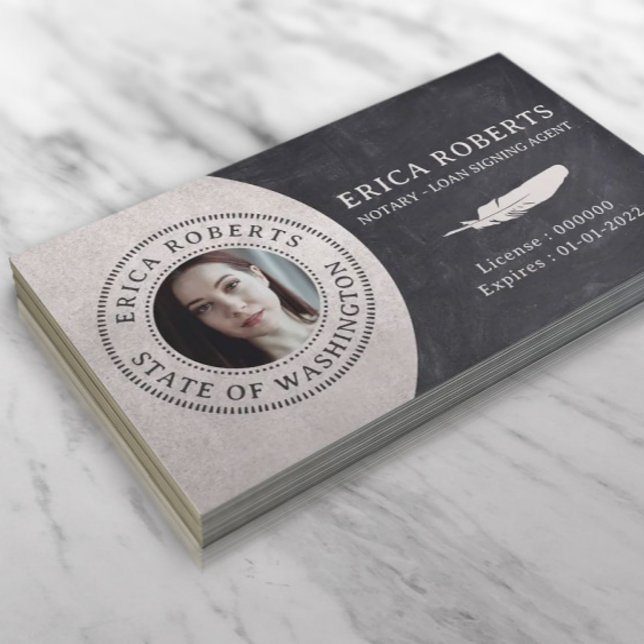 Carte De Visite Agent de signature de prêt notaire mobile Photo Vi (Créateur téléchargé)